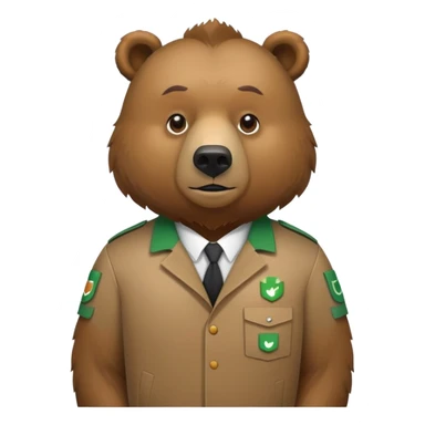 Un oso grizzly de repartidor de Uber eats  sticker