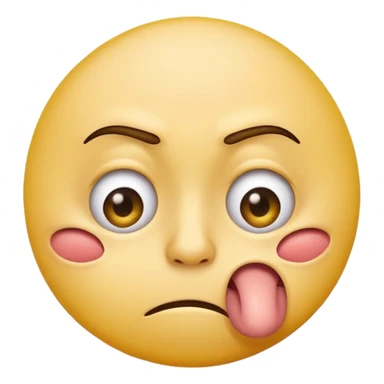 Create an regular circle emoji that is rolling his eyes and super gross make it yellow picking his nose too sticker