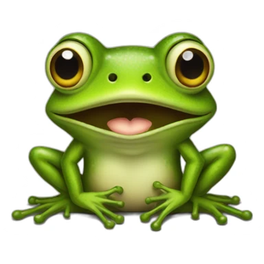 a homeless frog sticker