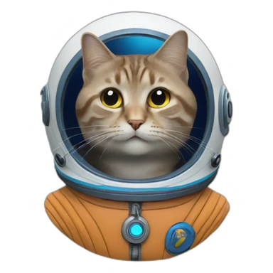 Un chat dans l'espace sticker