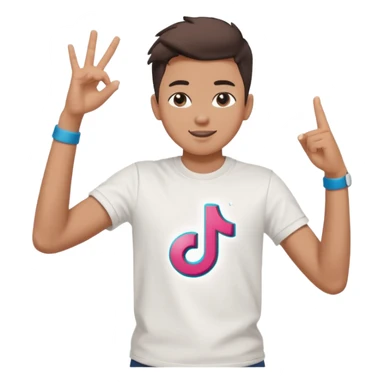 boy tiktok dance half body no tiktok logo sticker