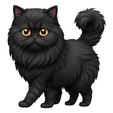 Black Persian Cat walking sticker