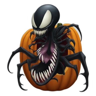symbiote-venom-pumpkin sticker