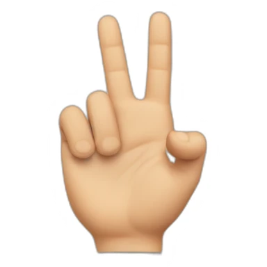 Hand showing 3 fingers sticker