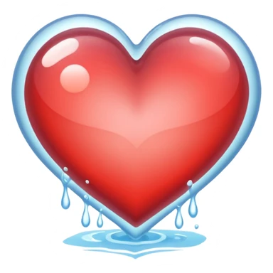 A heart made of cool refreshing water sticker