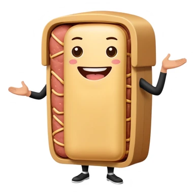 spam artists welcoming guests at a spam meat exhibition  sticker