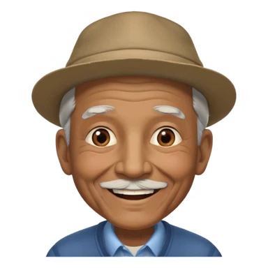 Elderly men with hats  sticker