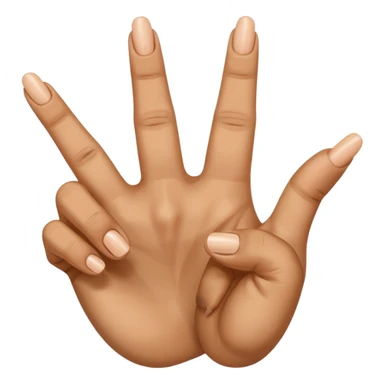 Manos con el dedo del medio y el anular cursados sticker