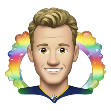 Jonathan Toews as rainbow diamond ring sticker