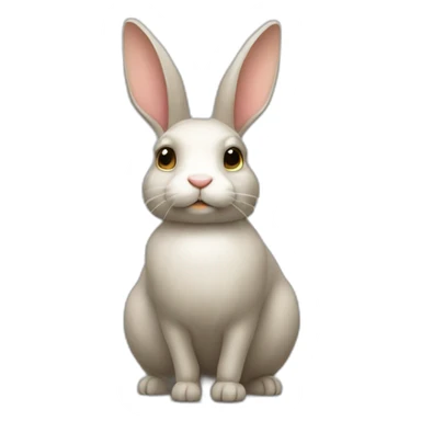 Conejo con la o sticker