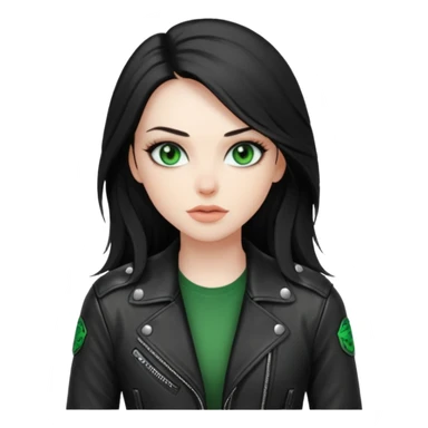 Biker Girl
Black Long Hair
Green Eyes sticker