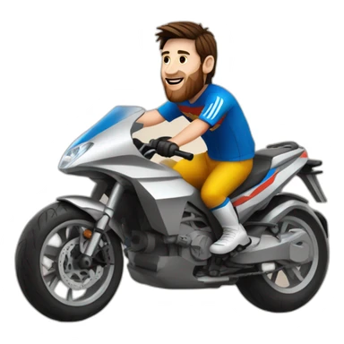 Messi-sur-une-moto sticker