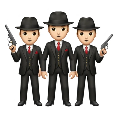 3 mafia members guns sticker