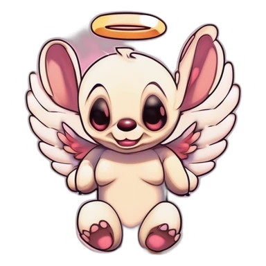 Angel and stitch sticker