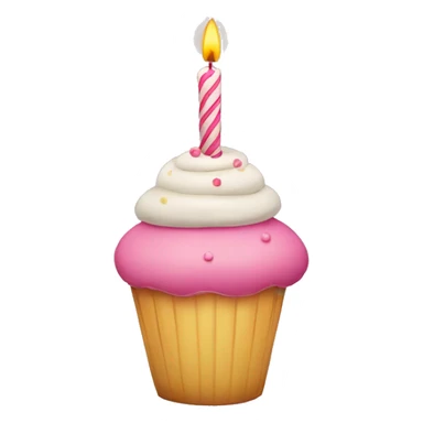 Cupcake birthday candle sticker