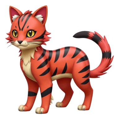 Cool Badass Liepard-Linoone-Litten-Skitty-Pokémon-fusion-creature (full body) sticker