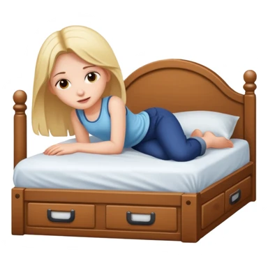 Girl Underneath A Bed sticker