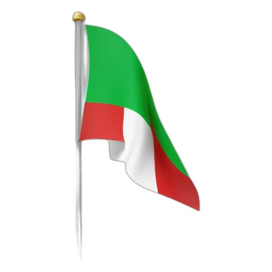 Blue white green red flag vertical sticker