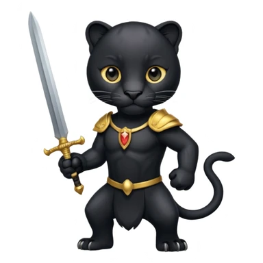 Panther with sword  sticker