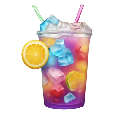 colorful iced drink sticker