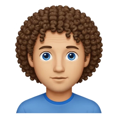 un professeur d'arts plastiques homme métisse aux cheveux bouclés et les yeux bleus sticker