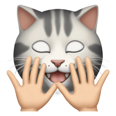  cat head massage sticker