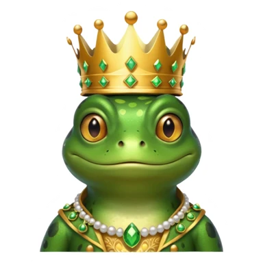 frog in royal outfit sticker
