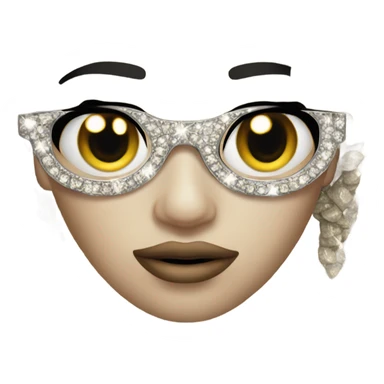 blinged out face sticker