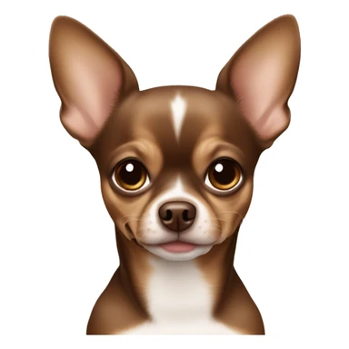 All brown no with apple head Chihuahua sticker