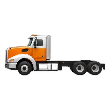 orange and white victorbilt truck sticker