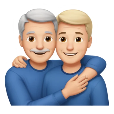 father-in-law and son-in-law hugging sticker