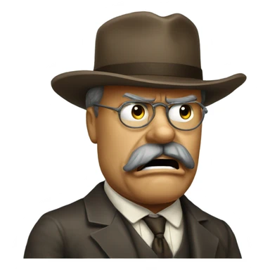 Teddy Roosevelt angry sticker