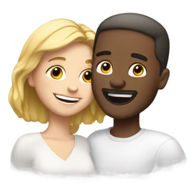 Hyper love white man white woman sticker