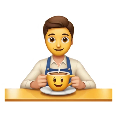 Cinematic Realistic Caf√© Culture Pop Culture Emoji, showcasing a vibrant French caf√© scene rendered with rich textures and warm, inviting lighting. sticker