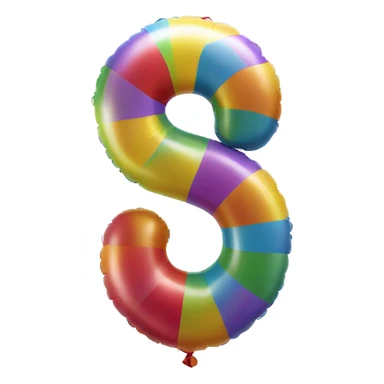 Number 6 as balloon sticker