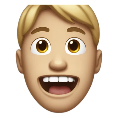 big no eyes jaw - mewing sticker