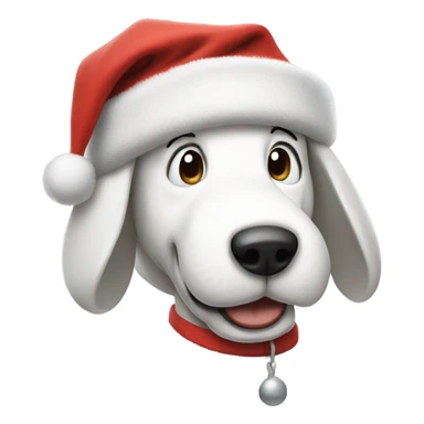Snoopy with a Santa hat sticker