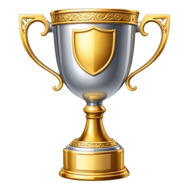 trophy cup with gold handles sticker