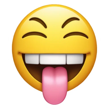 Smiley face with tongue out sticker