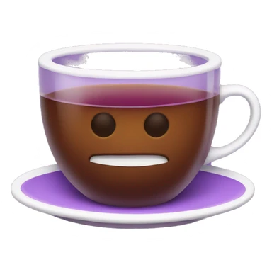 purple cup of tea sticker
