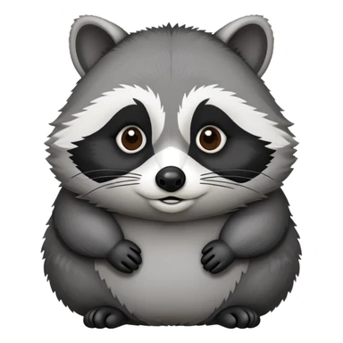 fat raccoon sticker