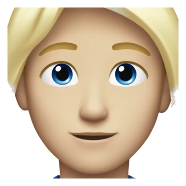 A young guy with light skin color, blue eyes and such blond hair sticker