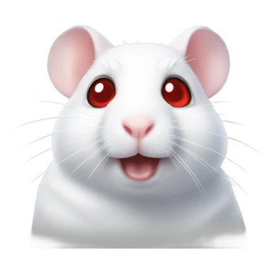White hamster with red eyes sticker