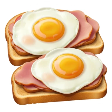 ham and eggs on toast sticker