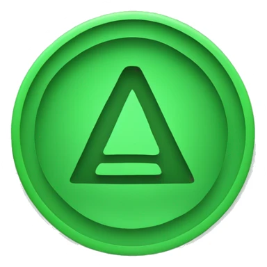 a green circle with an A inside sticker