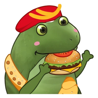 Burger costume sticker