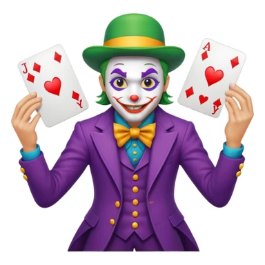 card joker spinning world sticker