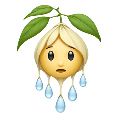 wilted jasmine like realistic detial but used for mobile emoji sticker