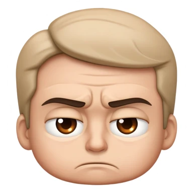 Annoyed face sticker