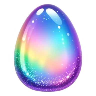 Iridescent big glossy sparkly shiny glittery scenic thing sticker
